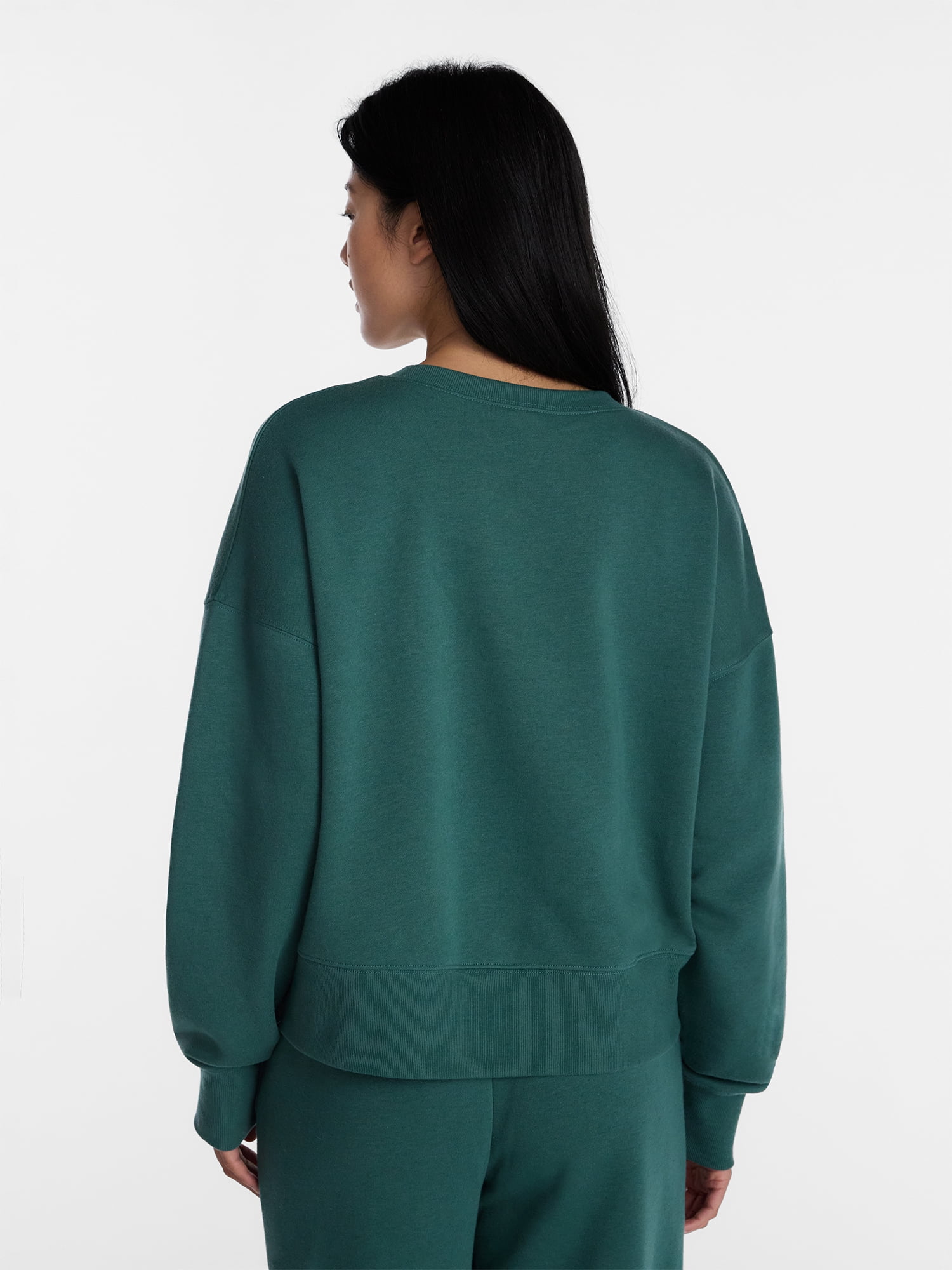 No Boundaries Boxy Fleece Sweatshirt, Midweight, Women's XXS-XXL