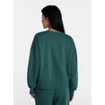 thumbnail image 3 of No Boundaries Boxy Fleece Sweatshirt, Midweight, Women's XXS-XXL, 3 of 5