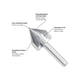 thumbnail image 2 of Broca avellanada Bosch CSH3C de acero de alta velocidad de 19 mm, 2 of 4