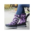 thumbnail image 4 of SIMANLAN Winter Snow Boots for Men Women Waterproof Warm Shoes Plush Lined Hiking Boots Women's Purple Camouflage 6, 4 of 5