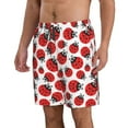 thumbnail image 2 of Kdxio Cartoon Ladybug Pattern Mens Casual Shorts - Drawstring Summer Beach Sports Shorts for Men, 2 of 5