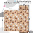 thumbnail image 5 of Football Outline Beige Pattern Toddler Nap Mat with Pillow & Blanket, Soft Sleeping Mat for Preschool Daycare Travel Sleepovers, 5 of 6