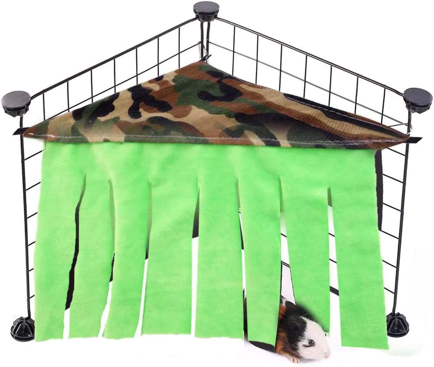 Green andwe Guinea Pig House Bed Cozy Hideouts for Dwarf Rabbits Bunny Ferrets Rats Hedgehogs Chinchilla 