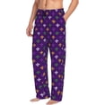 thumbnail image 3 of Kdxio Purple Mardi Gras Print Men's Sleep Pajama Pant Lounge Pants with Pockets, 3 of 8