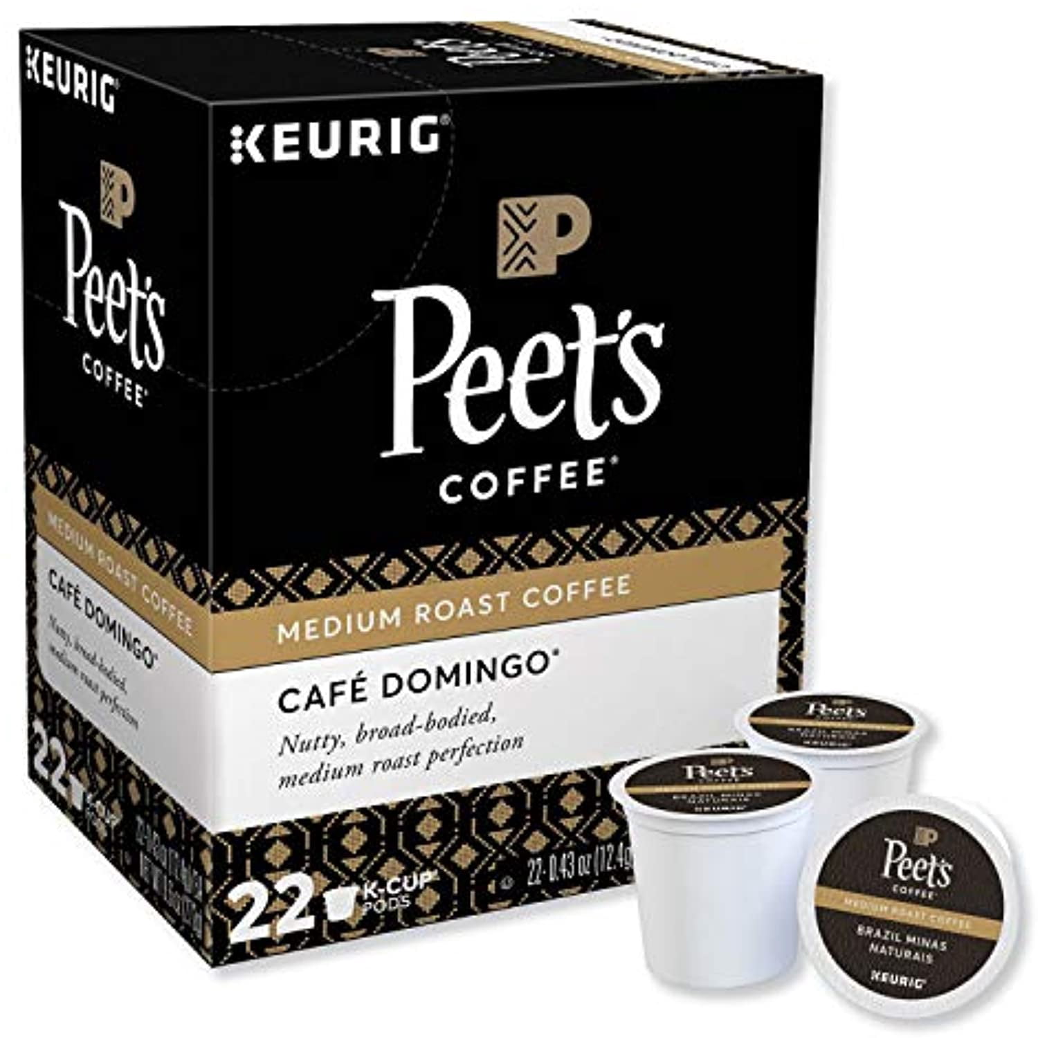 Peets Coffee Café Domingo, Keurig K-Cups, 96 Count