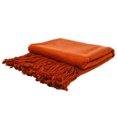 thumbnail image 1 of Unique Bargains Viscose Cotton Throw Blankets for Sofa, Chair Bed 50" x 65" Terra Cotta, 1 of 6