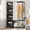 Black, variant on Clothing Rack for Hanging Clothes with Shelves, Portable Closet System Organizer Garment Rack for Clothes Storage, Metal Free Standing Wardrobe Clothes Organizer, White
