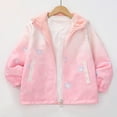 thumbnail image 4 of Girls Rain Coats Children's Waterproof Windbreaker Double Sided Jackets Warm Soft Velvet Lined Fleece Outdoor Jacket Pink 5 Years, 4 of 8