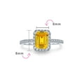 thumbnail image 4 of Bling Jewelry Womens Timeless 3CT Halo Emerald Cut Engagement Ring with CZ and Sterling Silver Band, 4 of 5