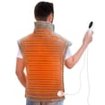 thumbnail image 1 of Chal de masaJe con caleFacción eléctrica, manta con almohadilla calentada para cuello y espalda, envoltura de calor, cinturón de temperatura aJustable, 1 of 4