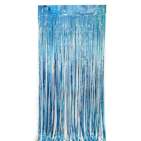 Cortinas con flecos de papel de aluminio y oropel metálico de arcoíris, serpentinas para decoraciones de fiestas de cumpleaños, decoración de Halloween, cortina de papel de aluminio para despedidas