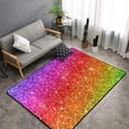 thumbnail image 2 of Colorful Glitter Shaggy Area Rug, Rugs for Living Room Bedroom Non Slip Door Mat Indoor Carpet Machine Washable Nursery Home Decor Floor Mats for Entryway 60x39in-#, 2 of 5