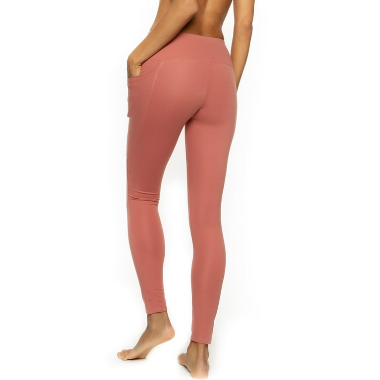 Felina | Athletic Pocket Legging | Yoga Pants | Lounge (Blush Crush,  X-Large)