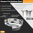 thumbnail image 5 of Steamer Pot Stainless Steel 2 Tier - 28cm Steamer Pot w/Glass Lid Food Veg Cooker Pot Cooking Pan Steaming Pot Dim Sum Cookware Steamer For Kitcken Cooking Tool, 5 of 7