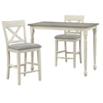 thumbnail image 5 of TMS Montreal 48" Indoor Counter Height Dining Table, White/Distressed Gray, 5 of 5