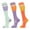 green purple orange, variant on Color Block Compression Socks for Women Men 3 Pairs Graduated Compression Support for Sports Running Nurses Traveler