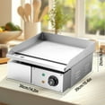 thumbnail image 2 of FOVOLAT Commercial Electric Griddle Countertop Electric Griddle Indoor 1700W Commercial Flat Top Grill Adjustable Temp Control 122-572 Restaurant Home Use kindly, 2 of 9
