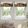 thumbnail image 2 of LALILO Kitchen Curtain Valance Medieval Castle Rod Pocket Window Curtain 52"x 18" Set of 2, 2 of 7
