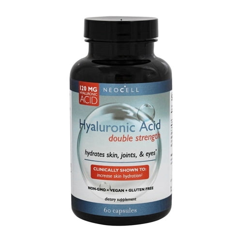 NeoCell Hyaluronic Acid Double Strength 120 Mg Capsules, 60 Ea, 2 Pack