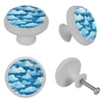 thumbnail image 4 of Cloud Fluorescent Glow-in-the-Dark Drawer Pulls: 4-Pack Round Knobs with Screws - Ideal for Cabinets, Wardrobes, and Dressers - Unique Furniture Decor - Enhance with Door Knobs, 4 of 6