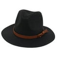 thumbnail image 1 of Panama Hat Straw Weaving UV Protection Men Women Foldable Anti Sun Cap for Beach, 1 of 10