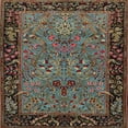 thumbnail image 1 of Ahgly Company Machine Washable Indoor Square Traditional Khaki Green Area Rugs, 8' Square, 1 of 7