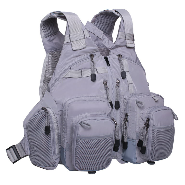 Kylebooker Fly Fishing Vest Pack Adjustable for Men and Women Fv01, adult Unisex, Size: One size, Gray