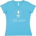 thumbnail image 3 of Inktastic Bee Kind Cute Bee Women's V-Neck T-Shirt, 3 of 5