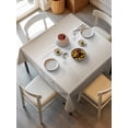 thumbnail image 6 of Beige White Ombre Table Cloth, Modern Gradient Abstract Art Waterproof Tablecloth for Square Tables, Reusable Washable Fabric Table Cover for Restaurant Kitchen Dining Tables 60"x60", 6 of 6