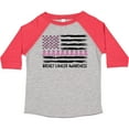 thumbnail image 3 of Inktastic Breast Cancer Awareness Pink Ribbons and Flag Boys or Girls Toddler T-Shirt, 3 of 5