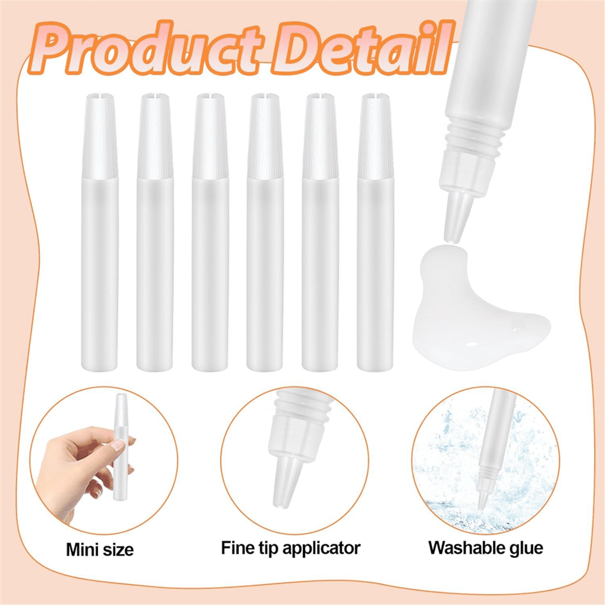 50 Pcs Art White Glue-Stick Pens, Quick Dry -Glue Pens Precise Apply Liquid Glue Pens Classroom Supplies