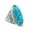 Blue, variant on Women Boho Vintage Oval Turquoise Antique Silver Plated Carving Ring Jewelry Blue 17mm
