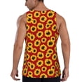 thumbnail image 3 of Easygdp Sunflowers On Red Men's Tank Top, Sleeveless Muscle T Shirts, Breathable, Quick-Dry, Loose for Gym, Running, Fitness - X-Large, 3 of 9