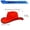 Red, variant on Women's Western Cowboy Hat: Vintage Wide Brim Roll Up Felt Fedora for Adults Unisex