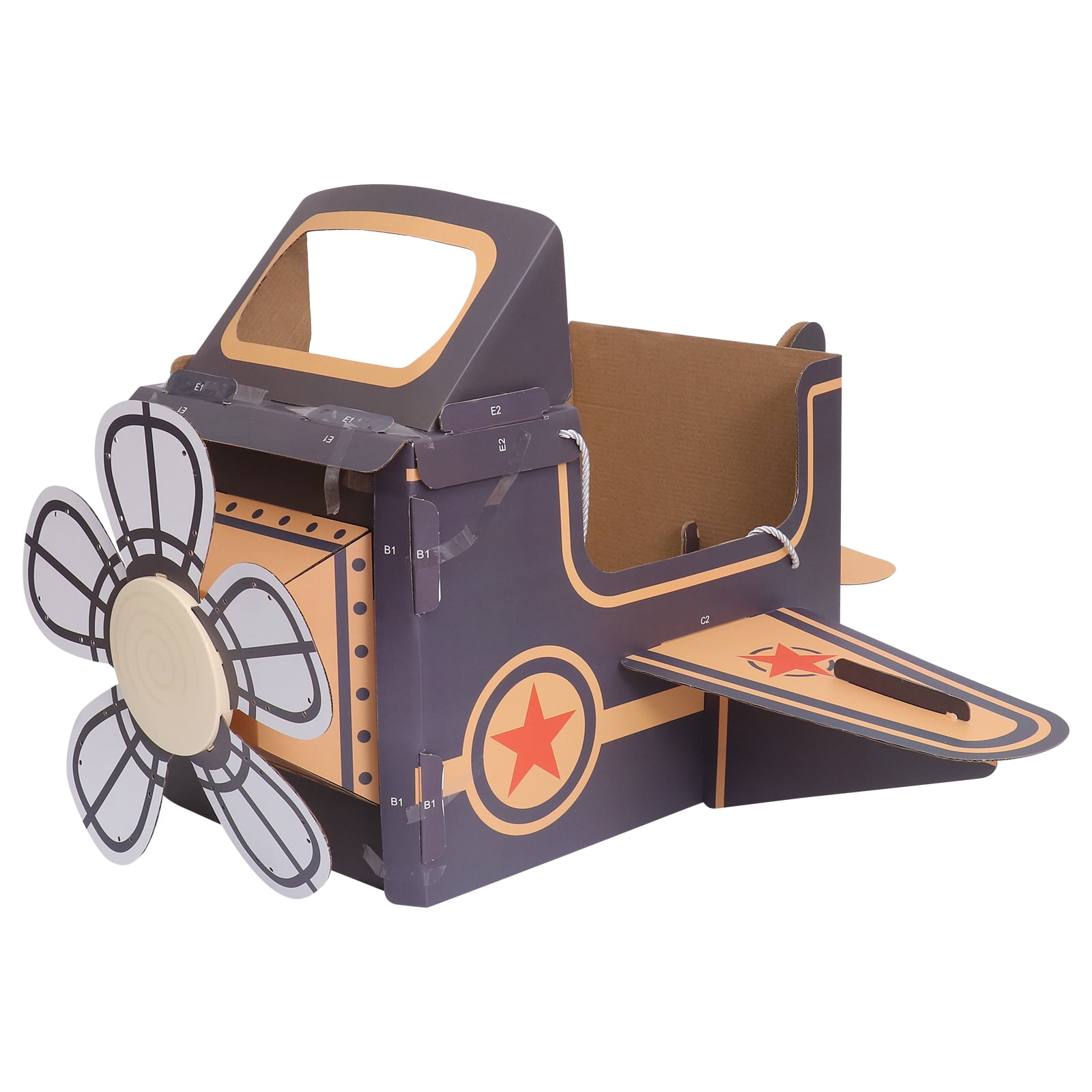 Wearable Airplane Plaything Funny DIY Airplane Toy Kids Paper Aircraft