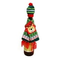 thumbnail image 2 of Kokovifyves Christmas Decorations 1Set Hat Scarf Wine Hold Bottle Cover Decoration Home Party Christmas Wine Bag, 2 of 2