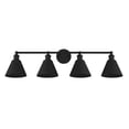 thumbnail image 3 of Trade Winds Marco 4-Light Bathroom Vanity Light in Matte Black, 3 of 5