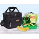 thumbnail image 4 of Bolsa de almuerzo aislada, bolsa aislante gruesa impermeable de gran capacidad, conveniente bolso diagonal refrigerado de un hombro al aire libre, bolsa de almuerzo refrigerada para almuerzo/trabajo/escuela/playa/picnic (negro) oso de fresa Electrónica, 4 of 5