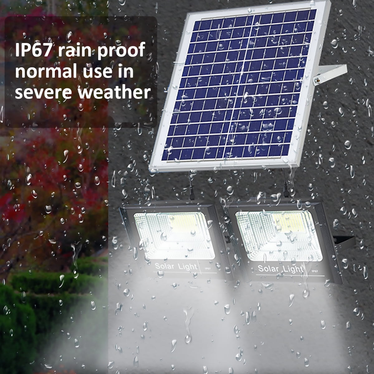 Evjurcn Solar Wall Light High Brightness Light Sensor Solar Spotlight with Remote Control and Timing Function Outdoor Solar Flood Lights IP67 Waterproof Solar Light Reusable for Garden Garage Patio
