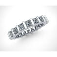thumbnail image 3 of Natural 2.25Ct Princess Cut Diamond Bar Set Women's Anniversary Wedding Eternity Band Ring Solid 10k White Gold G-H I1, 3 of 3