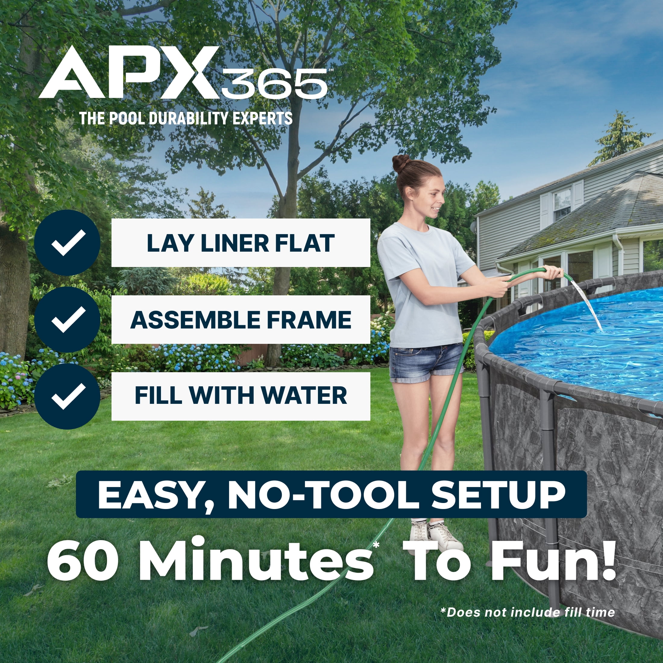 Bestway APX 365 20'x52" Metal Frame Above Ground Pool w/ Sand Pump & Accessories