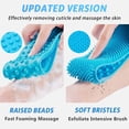 thumbnail image 4 of Depurador de espalda de silicona para ducha, depurador de cuerpo de baño de doble cara extra largo con cepillo para cuero cabelludo, limpieza profunda y exfoliante, mejora el acné de espalda, masaje cómodo para hombres y mujeres Ormromra ZJWJ532-1, 4 of 7