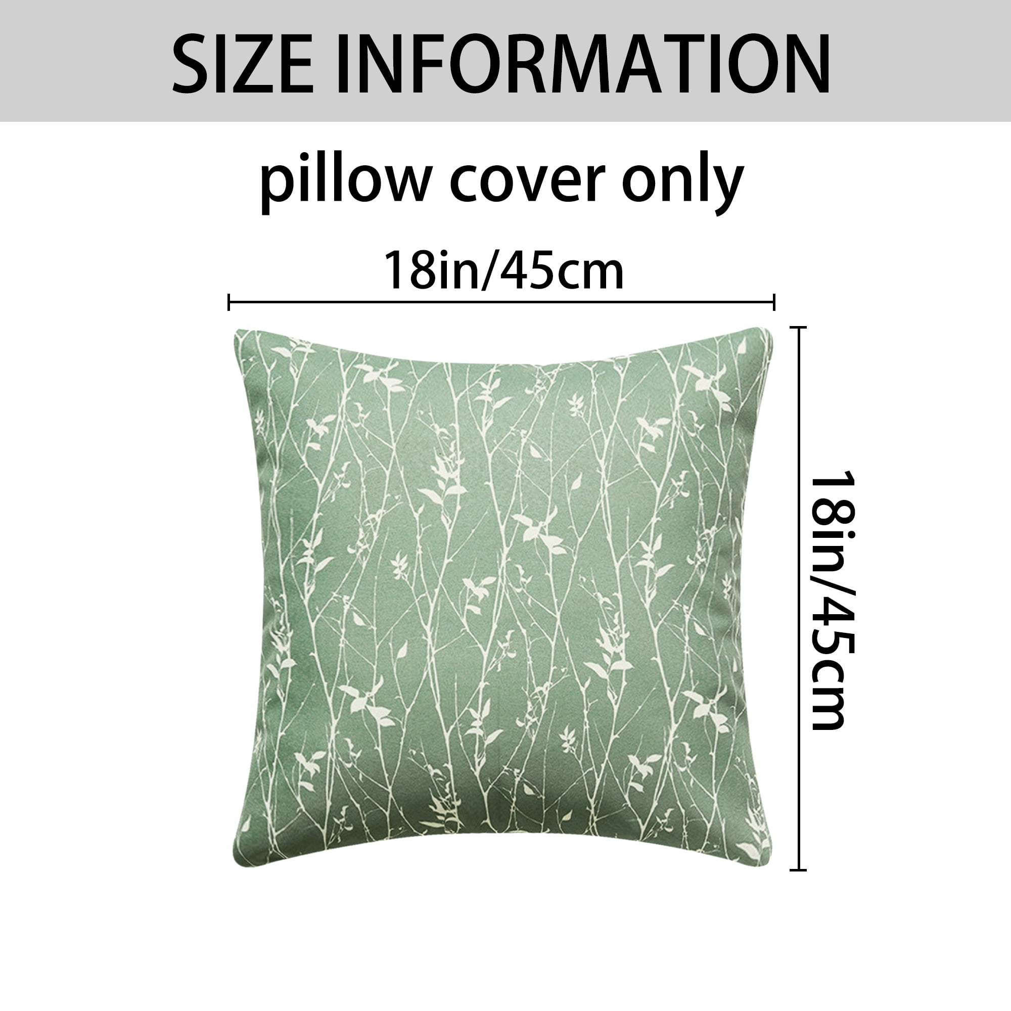 Unique Bargains 2 Pcs Floral Decoration Throw Pillow Cover Flower-2 18" x 18"