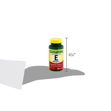 Spring Valley Water Dispersible Vitamin E Supplement, 180 mg, 100 Count
