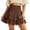 A-Brown1549, variant on Wxolcjlv Women's Lace Tiered Mini Skirt Elastic Waist Flowy Silhouette Beach Casual Short Skirts