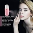 thumbnail image 3 of 2 Pieces Nano Facial Humidifiers Mini Face Humidifier Portable USB Handy Skin Care Machine for Face Hydrating, Skin Care, Makeup (Pink and White), 3 of 5