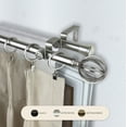 thumbnail image 4 of Gwen 13/16" Double Bay Window curtain rod Adjustable 20"-36", 38"-72" - Satin Nickel,(ABay-62-5D), 4 of 4