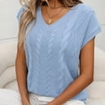 thumbnail image 3 of Hvyesh Womens Sweater Vest 2025 Summer V Neck Casual Sleeveless Sweaters Loose Cable Knit Pullover Tops, 3 of 7