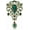 Green, variant on vintage Austrian crystal brooch, a large flower-shaped brooch for women, a lapel pin that can be paired with sweaters, coats, dresses, and other accessories for a stylish design.
