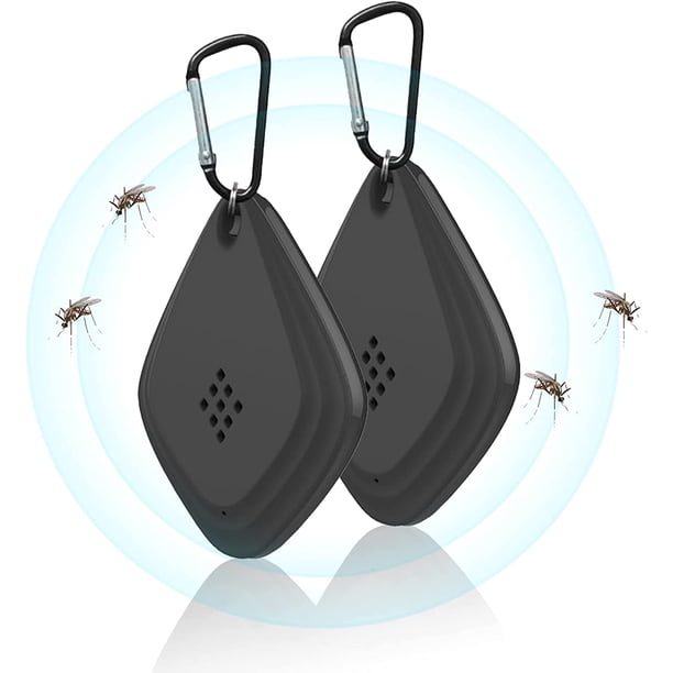 Repelente de mosquitos ultrasónico - Repelente de plagas electrónico portátil ultrasónico para exteriores, llavero recargable USB Repelente de mosquitos Repelente de mosquitos con gancho, para viajes TUNC Sencillez